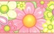 Hot Pink Flower Power Wallpaper Border