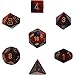 Chessex Polyhedral 7-Die Gemini Dice Set - Purple-Red with Gold CHX-26426