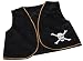NEW DISTRESSED BLACK PIRATE WAISTCOAT FANCY DRESS