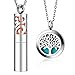 Maromalife 2PCS Diffuser Necklace Set, Essential Oil Diffuser Pendant Necklace with 24 Inches Pearl Chain Aromatherapy Necklace Gift Set for Men/Women
