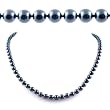 AAA Quality 18 Inch Round 6-6.5mm Black Akoya SaltWater Cultured Pearl Necklace