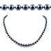 AugustinaJewelry AAA Quality 18 Inch Round 6-6.5mm Black Akoya SaltWater Cultured Pearl Necklace
