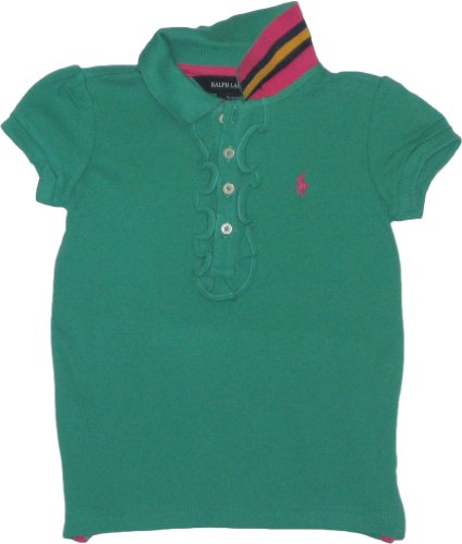 Ralph Lauren Toddler Girls Striped-Collar Polo Shirt