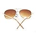 SWG eyewear Aviator Fashion Sunglasses 25 Gold Lightweight Metal Frame Amber Gradient Lens for Women and Men