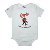 Authentic MLB Baltimore Orioles Baby / Infant One-Piece Bodysuit / Romper / Onesie - White (Size: 12)