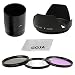 Essential Accesory Kit for NIKON COOLPIX P100, includes: 67MM 3 Pcs Filter Kit (UV Filter, CPL Filter, FLD Filter) + Carry Case + Lens Hood + Lens Adapter Tube + 1 Premium Microfiber Lens Cleaning Cloth