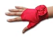 Satin Wrist Length Dress Mitts with Faux Pearls Assorted Colors