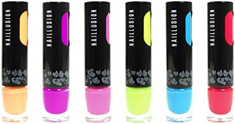 6 Naillusion Nail Polish Color Wands (Hot Neon)
