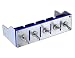 Lamptron Hummer 5-port 12V Device on/off Contoller 100W per channel, Silver/Blue