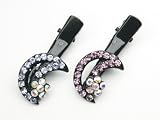 Crystal New Moon - Hair Clip / Barrette for Girls  Woman
