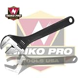 12″ Neiko Pro Industrial Black Adjustable SAE and Metric Wrench