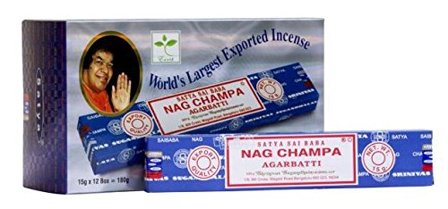 Satya Sai Baba Nag Champa Agarbatti Champa Original Incense Sticks, 12 Pack