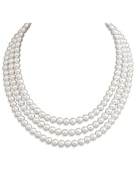 15 Inch-17 Inch Triple Strand Cultured Freshwater Pearl Necklace