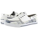 ROCKET DOG Caymen Mens Boat Shoes Plaid White Royal Blue by Rocket Dog