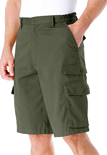 Boulder Creek Men's Big & Tall Ranger Side Elastic Cargo Short