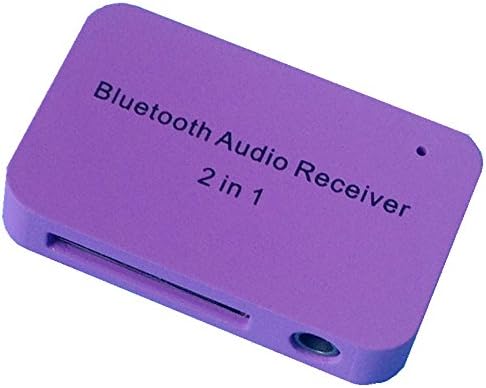 Generic 018 Bluetooth 3.5mm Audio Receiver 2-in-1 Purple Mobile Phone Accessory for Apple Speaker and AUX Home Theater Wireless