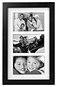 Malden Linear Wood Matted 5x7 Collage Black Picture Frame