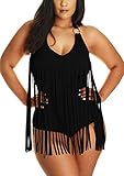 Pandolah Big Women Monokini One Piece Plus Size Swimsuits Swimwear