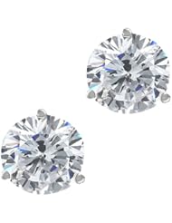 2.00 Ct Round H/I SI1-SI2 Diamond 14K White Gold Stud Earrings