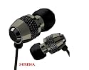 Black SERENA Metal Replacement In-Ear Metal 3.5mm Stereo EarBud EarPhones HeadPhones Headset for all Apple iPhone, iPod Generation Shuffle Nano Mini Video Classic Touch / Creative Zen / ZUN / Sony / Sansa / Samsung other MP3 / MP4 / CD / DVD Players which have 3.5mm Audio Socket
