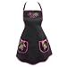 Imprinted "Love Wine " Cotton Wine Approns w/ Embroidery & Rhinestone Accent