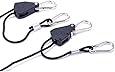 iPower GLROPE Pair of 1/8" Heavy Duty Adjustable Grow Light Rope Clip Hanger w/Improved Metal Internal Gears,8-Feet Long(LONGEST EVER),150lb Capacity,Fully Locking;Tear&Rust Resistant