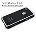 IPHONE 4 ALUMINUM BLADE METAL BUMPER CASE BLACK/Silver With Free screen protecter