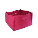 Large Felt Storage Basket With Handles Burgundy