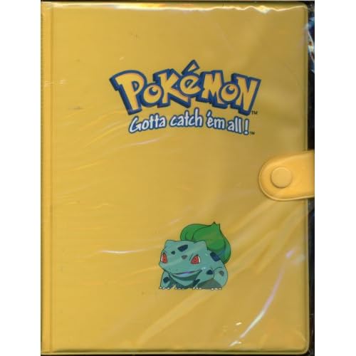 Pokemon Trading Card Holder 8 by 6 inches Yellow Includes 25 sheets that hold 4 cards per sheet