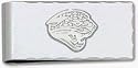Jacksonville Jaguars Sterling Silver Jaguar Head on Nickel Plated Money Clip