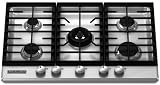 KitchenAid Architect Series II : KFGS306VSS 30 Gas Cooktop with 5 Sealed Burners - Stainless Steel