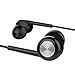 Wotmic In Ear Headphones Wired Earphones with Microphone Black Earbuds Stereo Sound In Line Control
