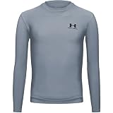 Under Armour HeatGear Junior Long Sleeve T-Shirt (Grey Youth Large)