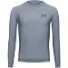 Under Armour HeatGear Junior Long Sleeve T-Shirt (Grey Youth Large)