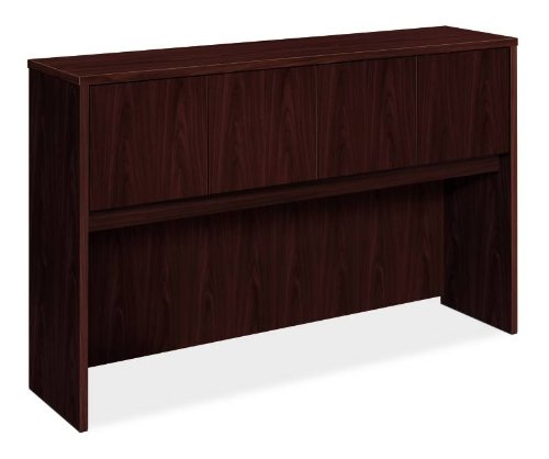Basyx BL2183NN 60 by 14-5/8 by 37-1/8-Inch Laminate Hutch with 4 Doors, Mahogany