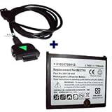 USB HOT SYNC & CHARGE Cable + Internal Li-Ion Rechargeable Battery Repl. for iPaq RX3100 , RX3115 , RX3400 , RX3410 , RX3415 , RX3700 , RX3715 Series PDA Pocket PC
