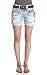 WallFlower Juniors Luscious Curvy Belted Mid Thigh Denim Shorts