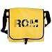 Rome Airport Code ROM Italy Messenger Bag Yellow Barcode