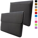 Macbook 12 Inch Case, Snugg - Leather Sleeve Case with Lifetime Guarantee (Black) for Apple MacBook 12 with Retina