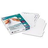 AVERY-DENNISON / Index maker white dividers, 5-tab clear laser/ink jet labels, 25 sets/box / AVE11446 / Sold as 1 Box / Mfr Part # 11446 \*/ Index maker white dividers, 5-tab clear laser/ink jet label