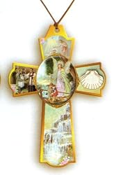 Guardian Angel Necklace with Cord, 2 x 1.5" - MADE IN ITALY
