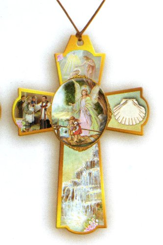 Guardian Angel Necklace with Cord, 2 x 1.5