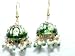 2 Green Kundan Lakh Hand Made Earring Bellydance India