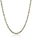 Amazon Collection 14k Gold Solid Diamond-Cut Rope Chain Necklace (2.5 mm), 18