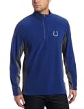 NFL Men's Indianapolis Colts Fade II Crew Long Sleeve 1/4 Zip Micro Chiller Fleece (Stadium Blue/Storm Gray, Large)