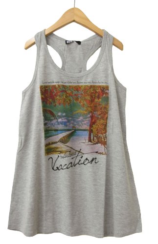 タンクトップ レディース チュニック タンク Aライン 綿 コットン ロング カットソー シンプル