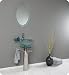 Fresca Ovale Modern Glass Bathroom Vanity w/Glass Shelf
