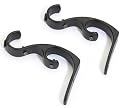 Umbra Cadet Double Bracket, Curtain Rod Bracket, Designed by Thea Yuzyk, Matte Black, Set of 2
