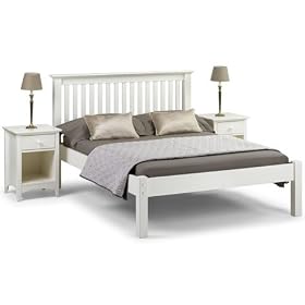 Julian Bowen Barcelona White 4ft6 Double Bed Frame (LOW FOOT END)