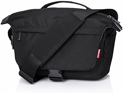 YYAHER Nylon Messenger SLR DSLR Digital Shoulder Camera Case Gadget Bag With Rain Cover (Black)
